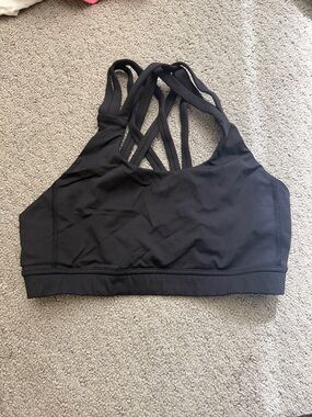 lululemon athletica Black Strappy Crossback Sports Bra